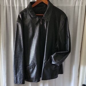 Men's Classic Black Leather Jacket